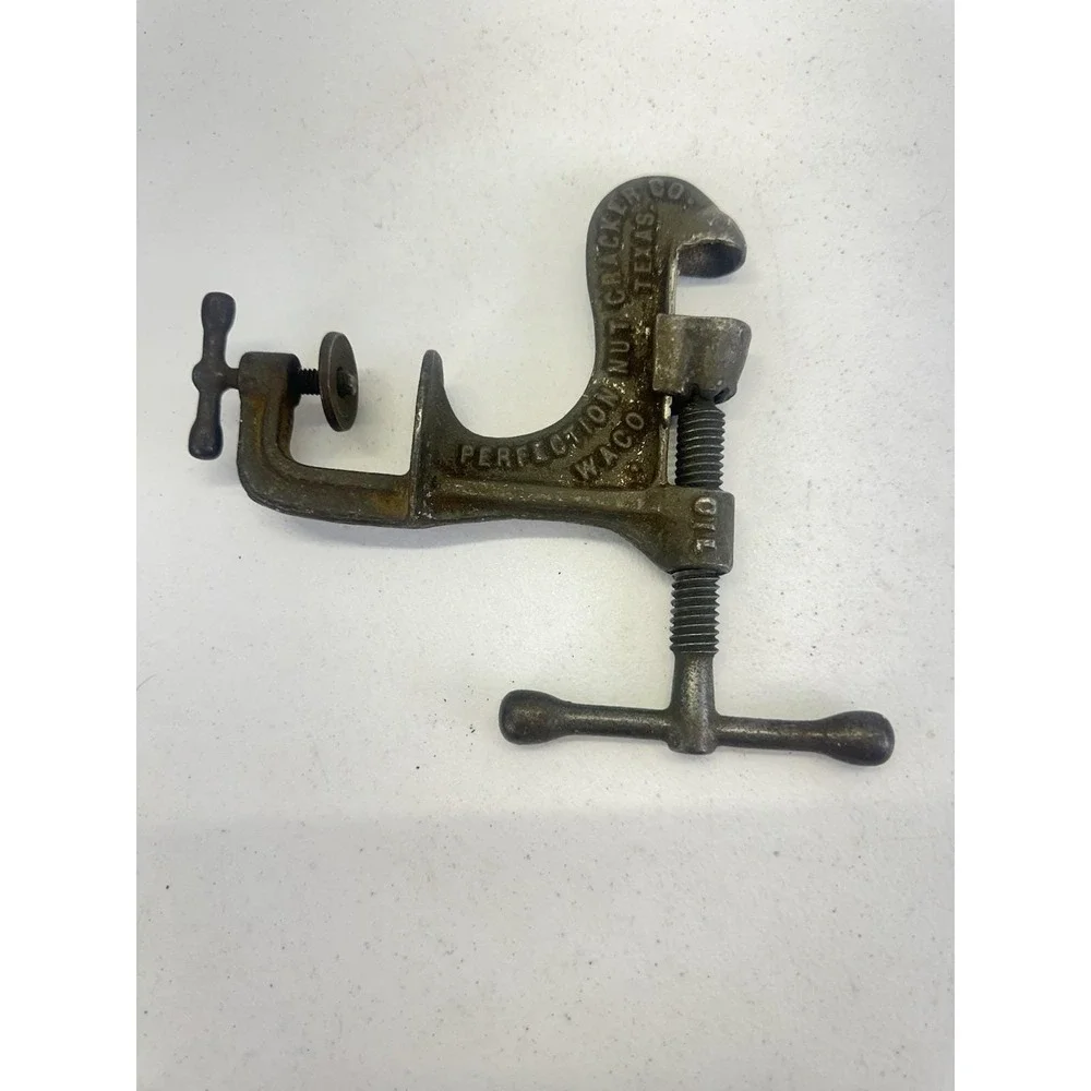 Antique Perfection No.100 Nut Cracker Cast Iron Waco Texas Pat Nov 10 1914 Clamp